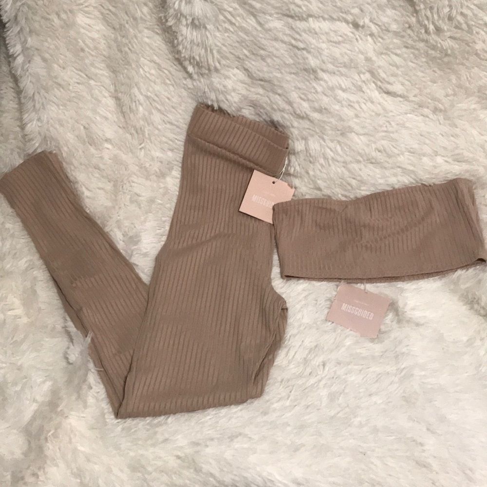 NWT Carli Bybel x Missguided Ribbed Leggings Set Y2K Original Collab